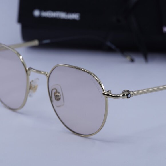Montblanc MB0060S 002 Square Sunglasses - Gold/Black/Brown main image 10